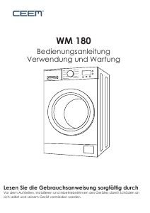 Bedienungsanleitung CEEM WM 180 Waschmaschine
