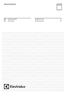 Bruksanvisning Electrolux ESA47220UW Diskmaskin