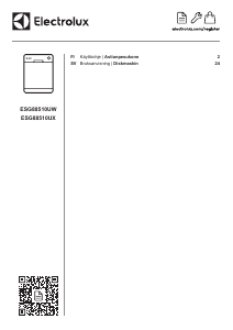 Käyttöohje Electrolux ESG88510UW Astianpesukone