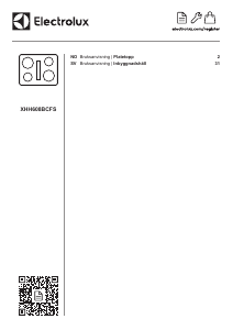 Bruksanvisning Electrolux XHH608BCFS Häll