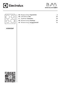 Brugsanvisning Electrolux HOB855NF Kogesektion