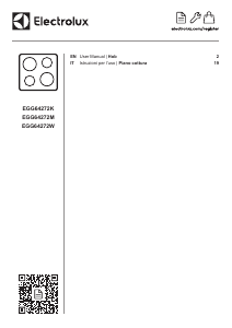 Handleiding Electrolux EGG64272W Kookplaat