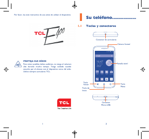 Manual de uso TCL E400 Teléfono móvil
