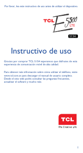 Manual de uso TCL E5500 LTE Teléfono móvil