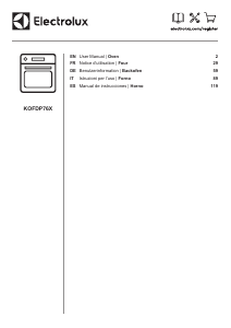 Manual de uso Electrolux KOFDP76X Horno