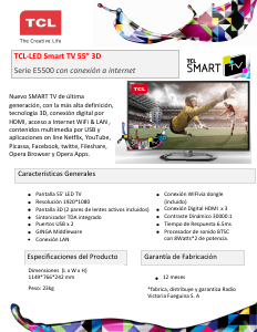 Manual de uso TCL L55E5500 Televisor de LED