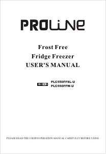 Handleiding Proline PLC550FFW-U Koel-vries combinatie