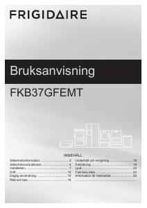 Bruksanvisning Frigidaire FKB37GFEMT Kyl-frys