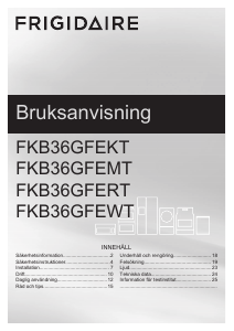 Bruksanvisning Frigidaire FKB36GFEMT Kyl-frys