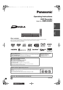 Bruksanvisning Panasonic DMR-EX99V DVD-Video Kombination