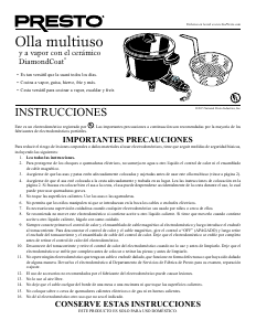 Manual de uso Presto 06007 Vaporera