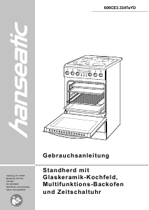 Bedienungsanleitung Hanseatic 609CE3.334TaYD Herd