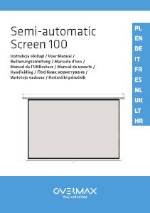 Priručnik Overmax Semi-Automatic Screen 100 Platno za projektor