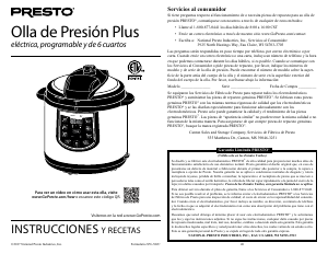 Manual de uso Presto 02141 Olla a presión