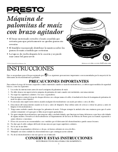 Manual de uso Presto 05201 Maquina de palomitas