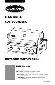 Bruksanvisning Cosmo COS-BGGN325K Utegrill