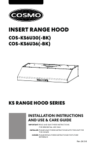 Handleiding Cosmo COS-KS6U30 Afzuigkap