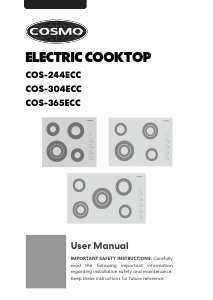 Handleiding Cosmo COS-244ECC Kookplaat