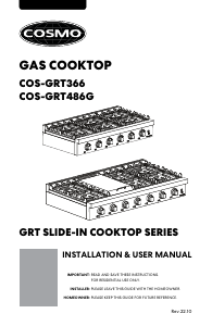 Manual Cosmo COS-GRT366 Hob