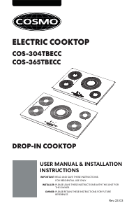 Handleiding Cosmo COS-365TBECC Kookplaat
