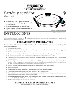 Manual de uso Presto 06841 Sartén