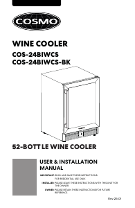 Bruksanvisning Cosmo COS-24BIWCS Vinkyl