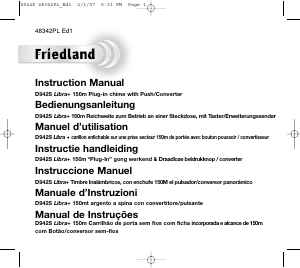 Manual de uso Friedland D942S Libra+ Timbre