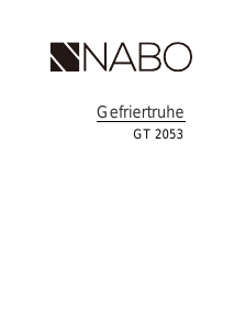 Bedienungsanleitung NABO GT 2053 Gefrierschrank