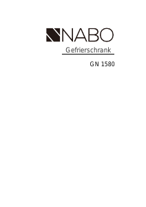 Bedienungsanleitung NABO GN 1580 Gefrierschrank