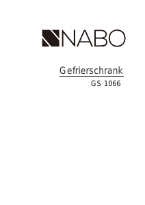 Handleiding NABO GS 1066 Vriezer