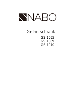 Bedienungsanleitung NABO GS 1070 Gefrierschrank