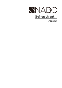 Bedienungsanleitung NABO GN 3840 Gefrierschrank