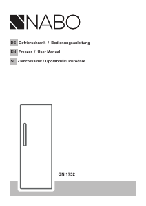 Bedienungsanleitung NABO GN 1752 Gefrierschrank