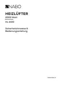 Bedienungsanleitung NABO HL 2100 Heizgerät