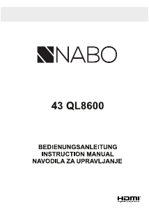Bedienungsanleitung NABO 43 QL8600 LED fernseher