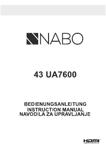 Bedienungsanleitung NABO 43 UA7600 LED fernseher