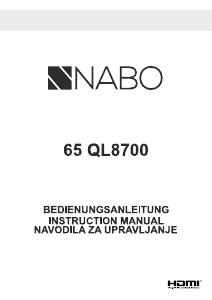 Bedienungsanleitung NABO 65 QL8700 LED fernseher