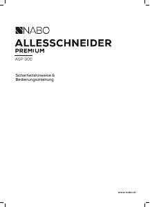 Bedienungsanleitung NABO ASP 300 Allesschneider