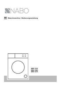 Bedienungsanleitung NABO WM 1575 Waschmaschine