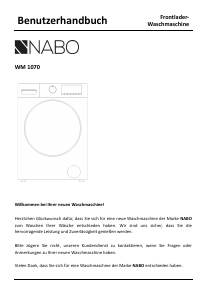 Bedienungsanleitung NABO WM 1070 Waschmaschine
