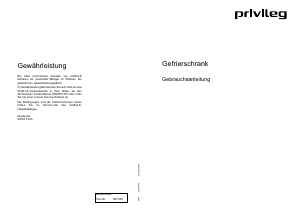 Bedienungsanleitung Privileg 667.603 Gefrierschrank