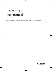 Bruksanvisning Samsung DW60DG772B00 Diskmaskin