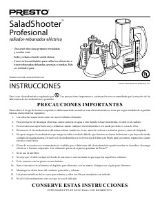 Manual de uso Presto 02970 SaladShooter Profesional Robot de cocina