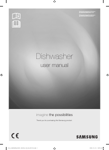 Manual Samsung DW60M5070FG Dishwasher