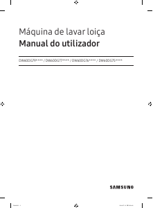 Manual Samsung DW60DG760FSL Máquina de lavar louça