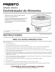 Manual de uso Presto 06309 Dehydro Deshidratador