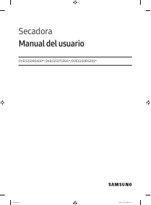 Manual de uso Samsung DVE50R5200V Secadora