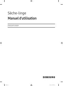 Mode d’emploi Samsung DVE47CG3500VAC Sèche-linge