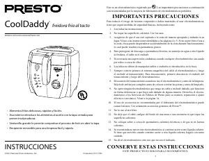 Manual de uso Presto 05442 CoolDaddy Freidora