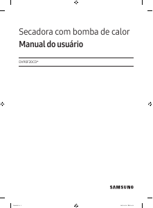 Manual Samsung DV90F20CDSBZ Máquina de secar roupa
